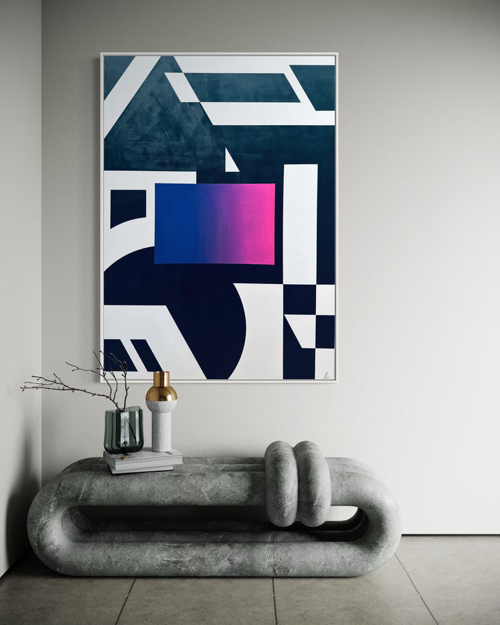 Stand Out: No. 2 - Flamingo Blue - Originalwerk 140 x 100 cm