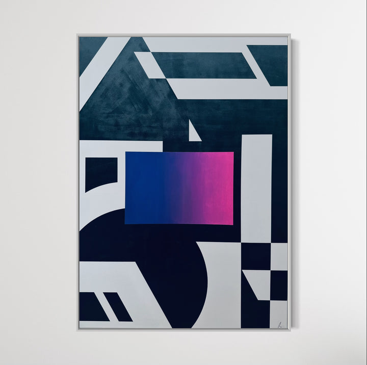 Stand Out: No. 2 - Flamingo Blue - Originalwerk 140 x 100 cm