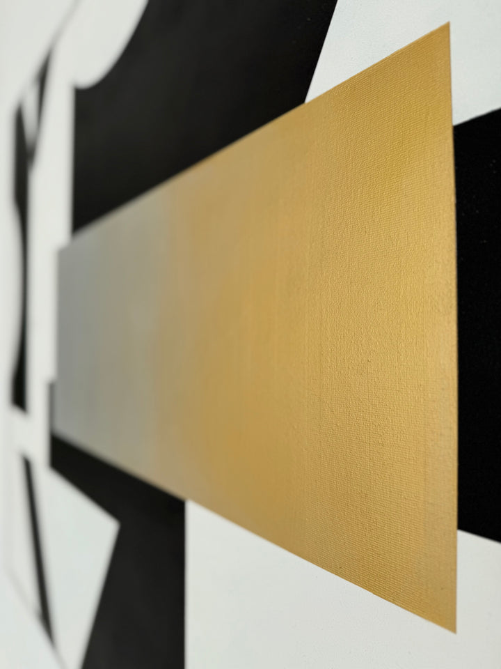Stand Out - No. 4: Golden Edge - Originalwerk 100 x 140 cm