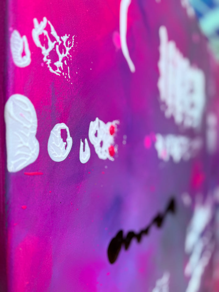 Pink Street & Sónar - Originalwerk 120 x 120 cm