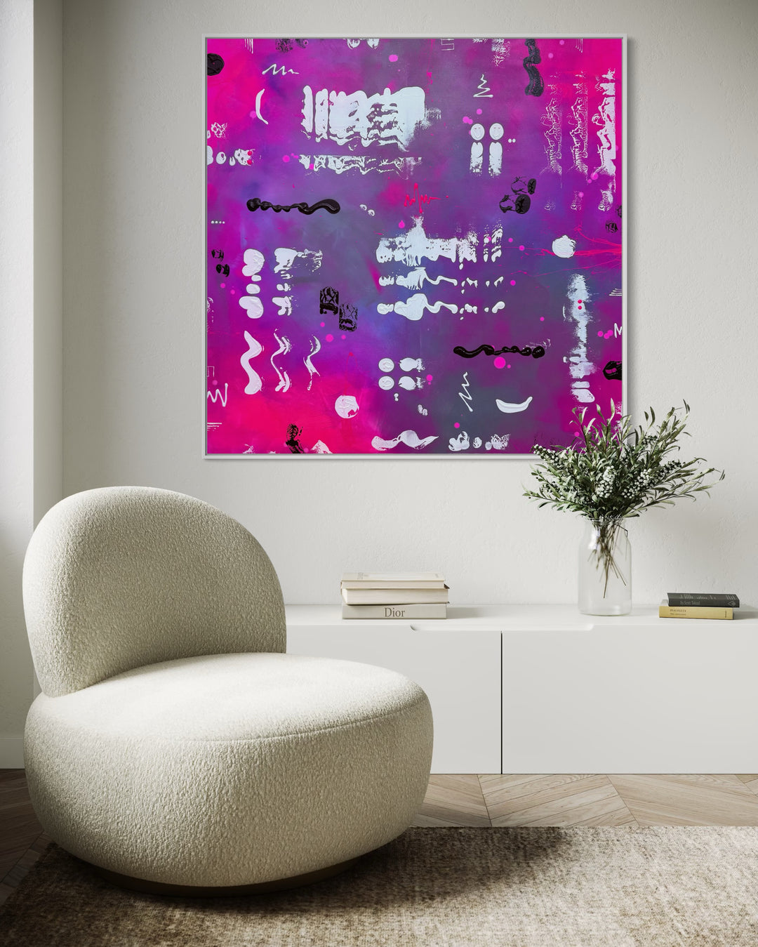 Pink Street & Sónar - Originalwerk 120 x 120 cm