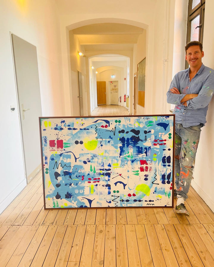 Forest lake - original work 100 x 140 cm